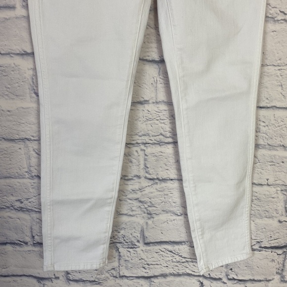 Madewell pure white 10” high rise button fly cropped skinny jeans 28 - Picture 4 of 8